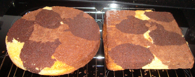 Camouflage Cakes Ready for Decoration