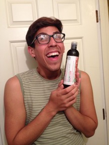 A man and his shampoo.