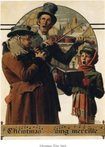 Christmas Trio by Norman Rockwell