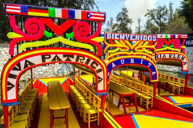 "Mexico City Boats in Xochimilco"