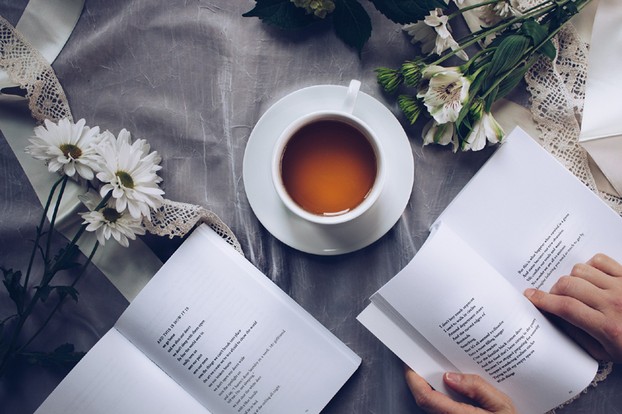 Tea, Poetry, Flowers
