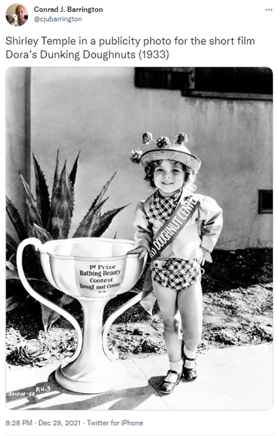 Shirley Temple as mischievous Shirley in Dora's Dunking Doughnuts