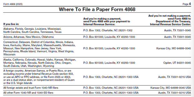 Form 4868, page 4