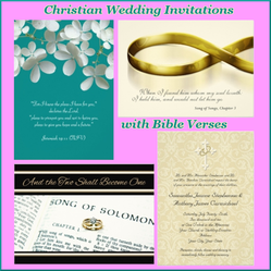 Bible Verse Wedding Invitations for Christian Marriage Ceremonies